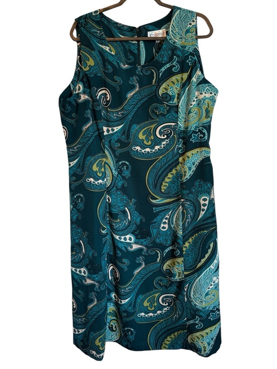 Studio I Dresses & Skirts - Sleeveless Teal Paisley Shift Dress